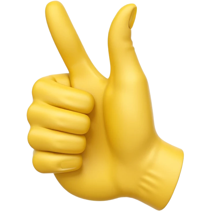 Use the original thumbs up emoji as a template, and create an image of a modified thumbs up where an exact copy but much smaller version of the large thumbs up, has its fingers wrapped around the large thumbs up emoji