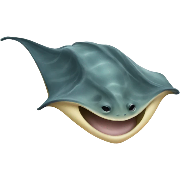 Smiley stingray emoji