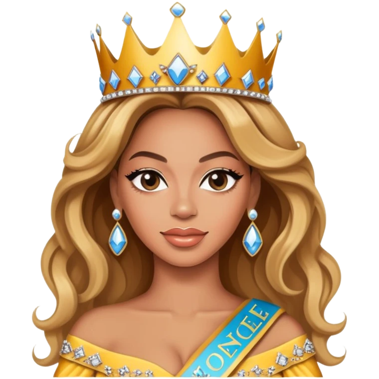 Beyoncé as a beauty queen emoji