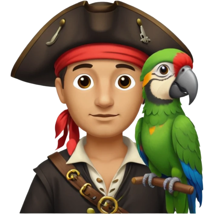 pirate and parrot emoji