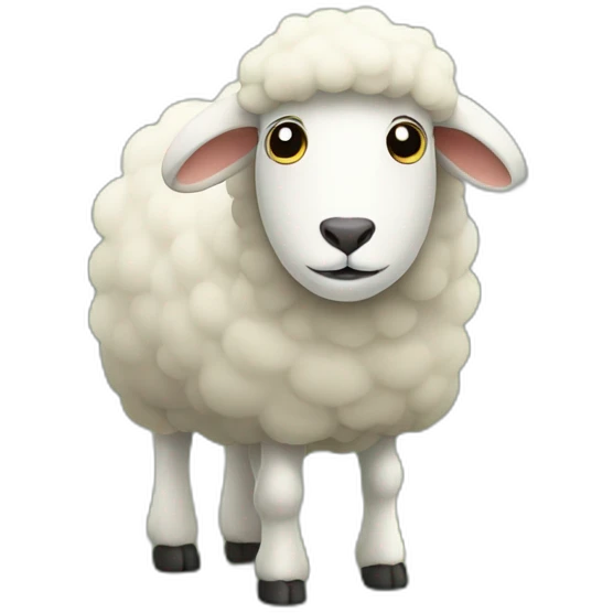 A sheep in the forrest  emoji