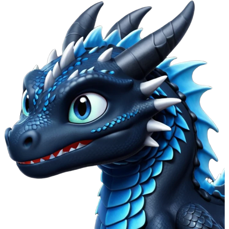 Dragón negro furia nocturna how to train your dragon emoji