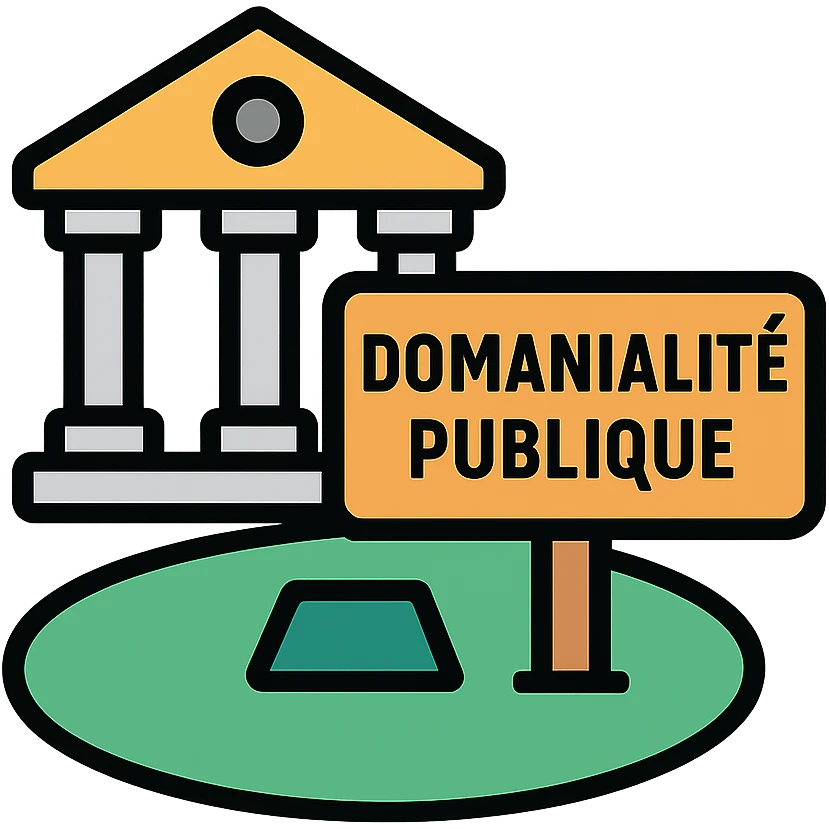 Public land and property with official landmark monument - representing Domanilité Publique emoji