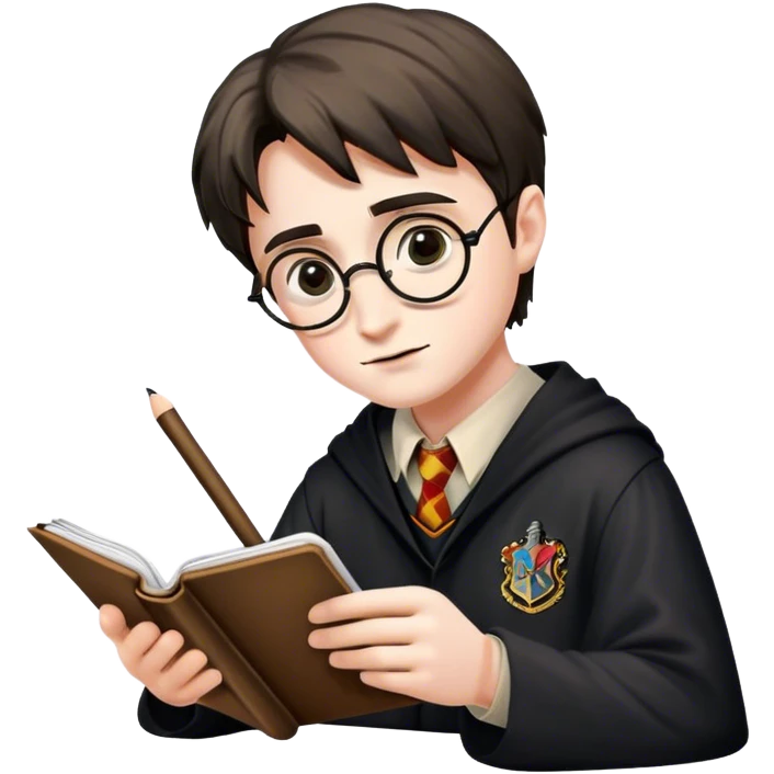 Harry Potter writing a diary emoji