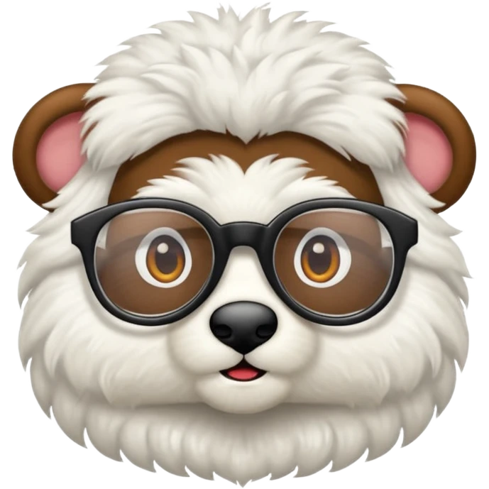 Carnero o cordero con lentes emoji