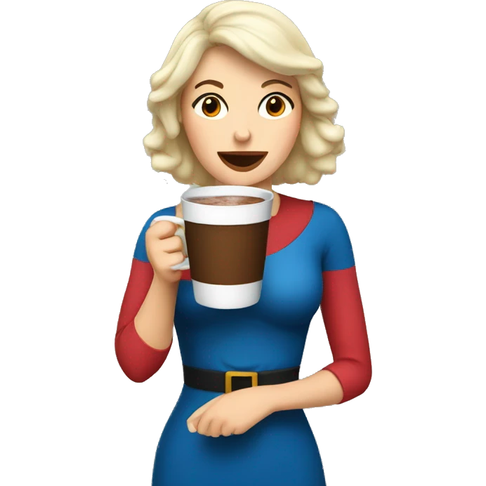 Woman drinking hot coco on Christmas  emoji