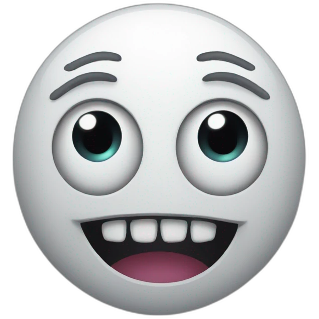 Creepy smile with creepy eyes emoji