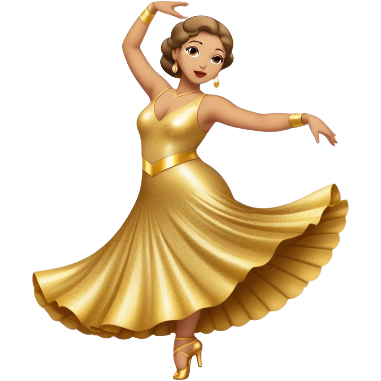 Light skin fat dancer emoji