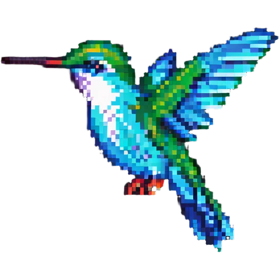 hummingbird pixel art emoji