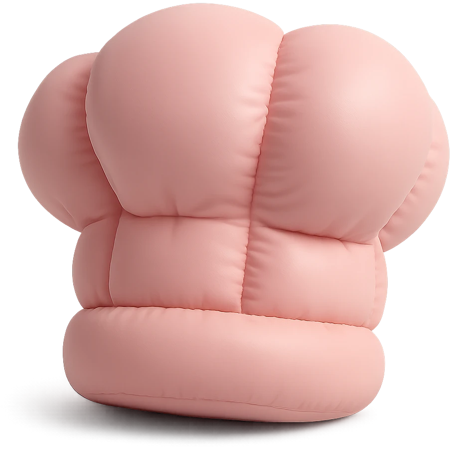 pink chef hat with a soft, rounded look emoji