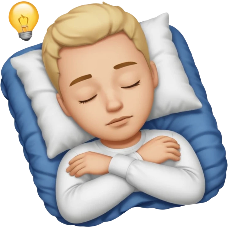 white shirt guy sleeping emoji