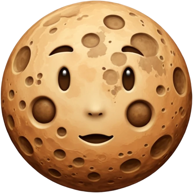 Brown moon emoji