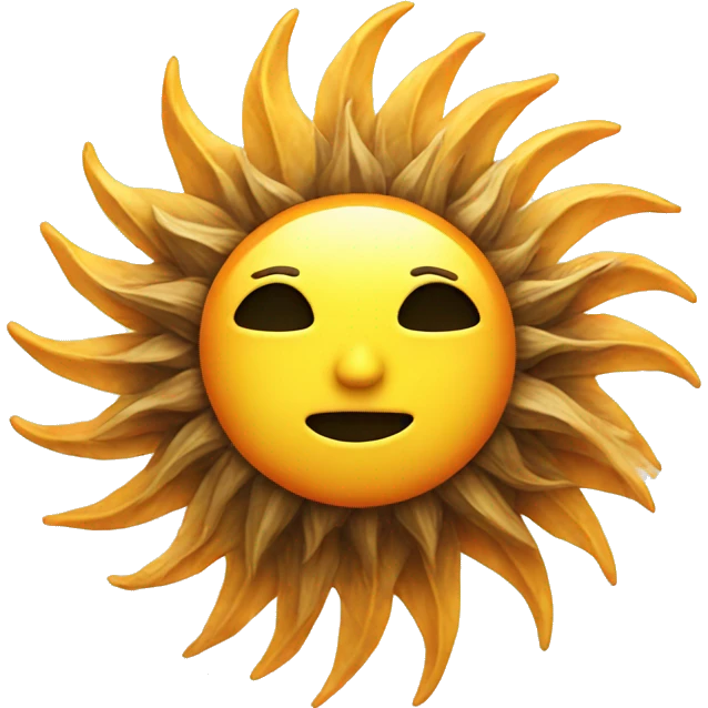 Realistic sun emoji