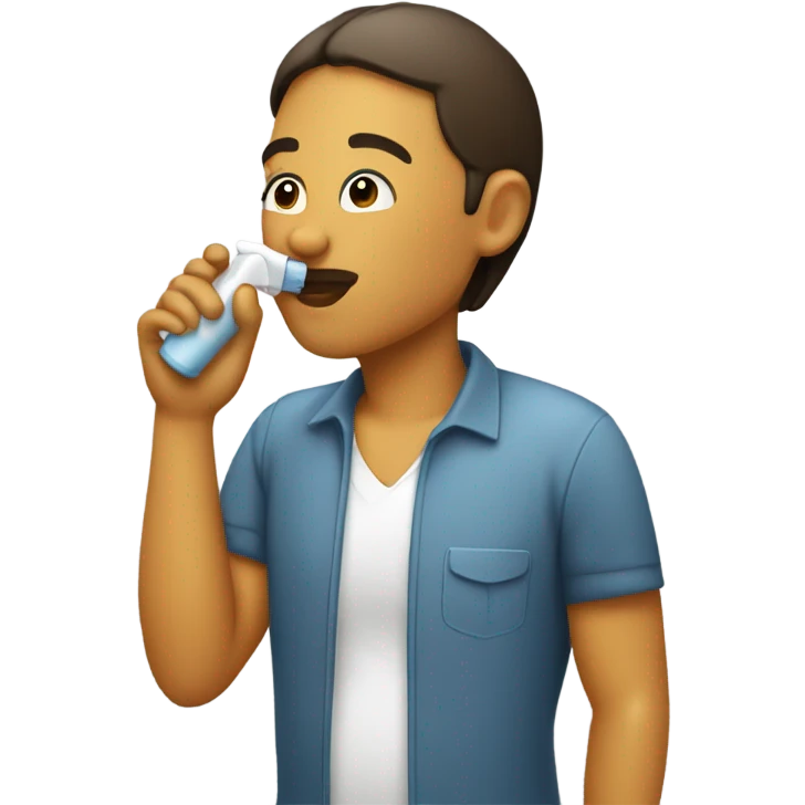 Person using nose spray  emoji