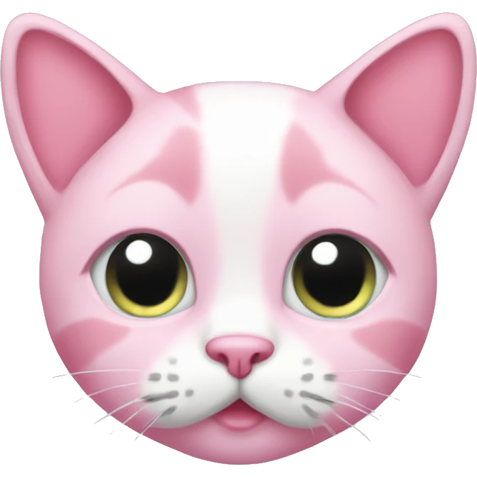 Pink cute cat emoji