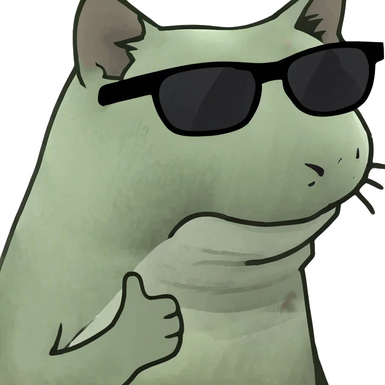Cat with sunglasses emoji