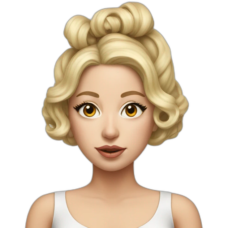 lady-gaga-bow-in-hair-realistic emoji