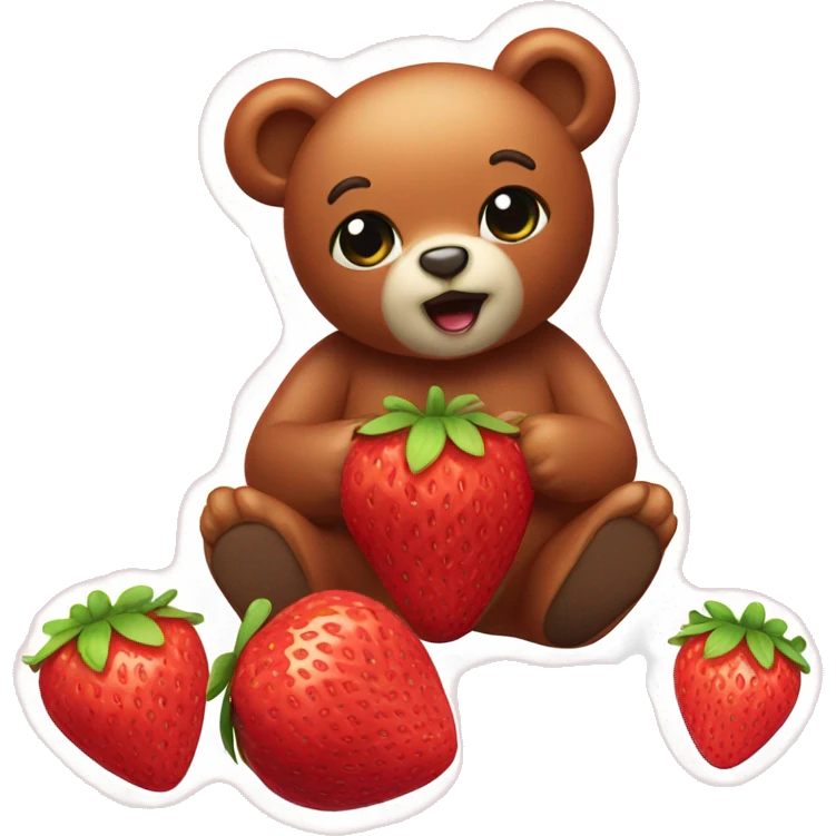 Strawberry bear emoji