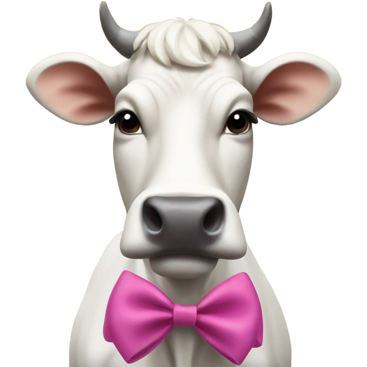 Cow with bow emoji