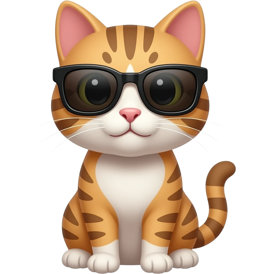 Cat wearing sunglasses emoji