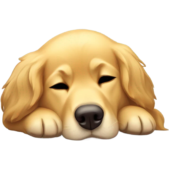 Sleepy golden retriever emoji