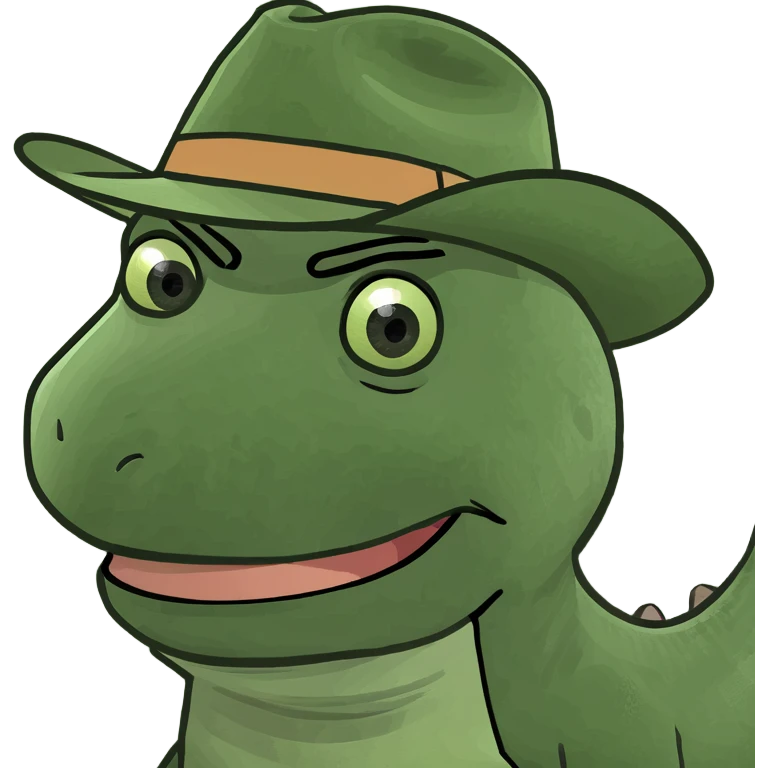 dinosaur riding a human with a cowboy hat emoji