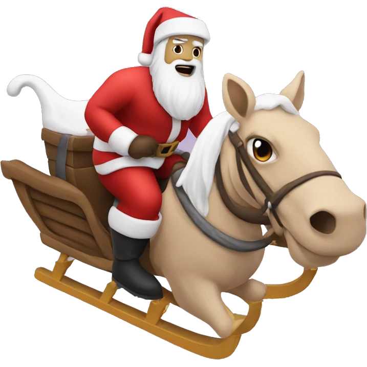 santa clause riding in the slay  emoji