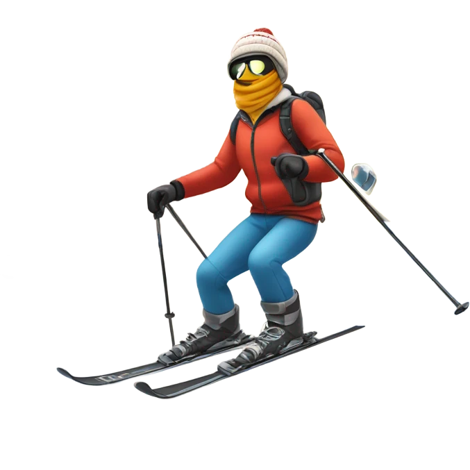 Egyptian skiing emoji