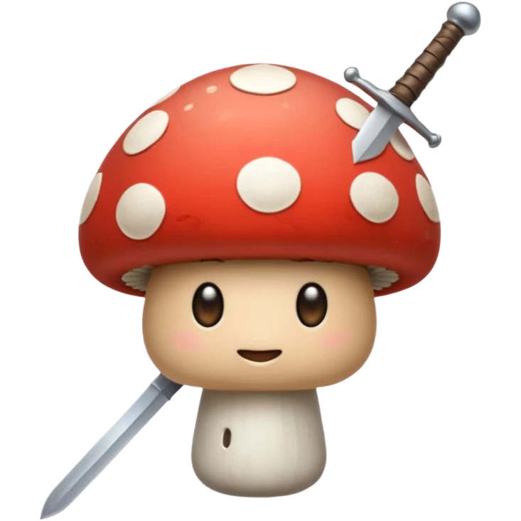 mushroom with sword emoji