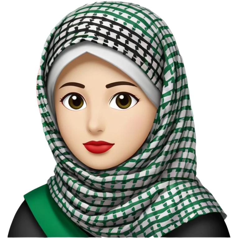 the Palestinian keffiyeh along with the Palestine flag emoji