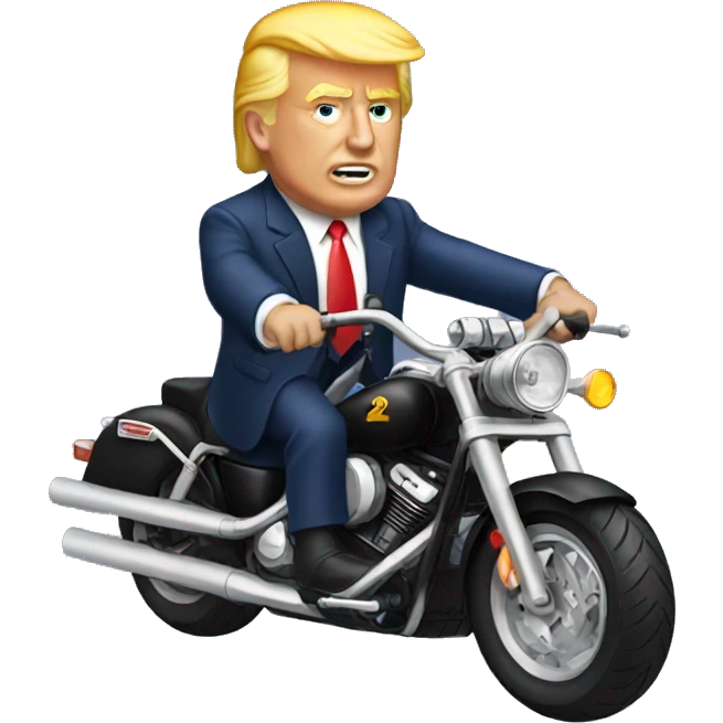 Trump with motorcycle emoji