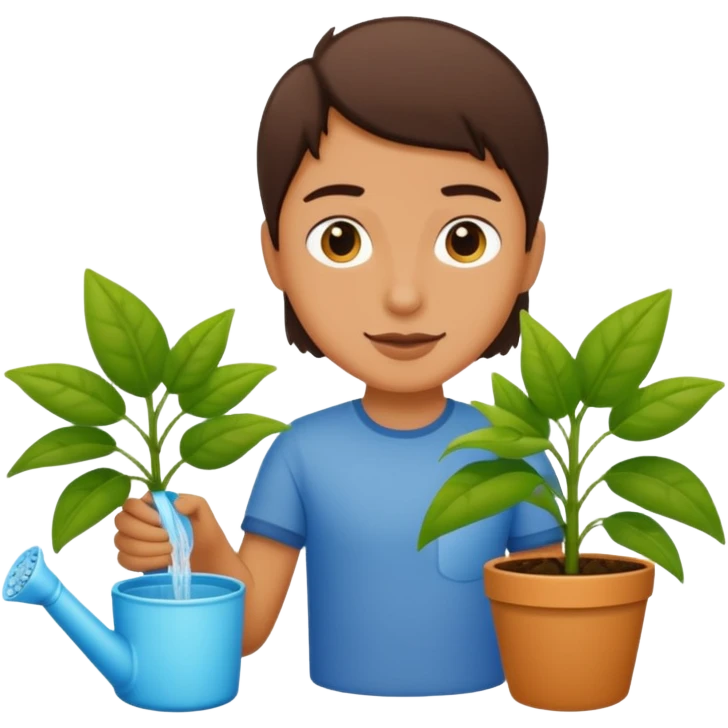 Human watering plants  emoji
