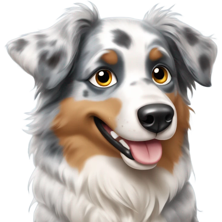 Australian Shepherd Blue merle with thumps up emoji