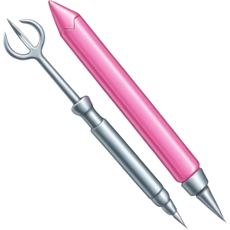 clasing needle pink emoji