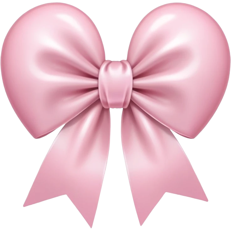 white heart with light pink ribbon bow emoji