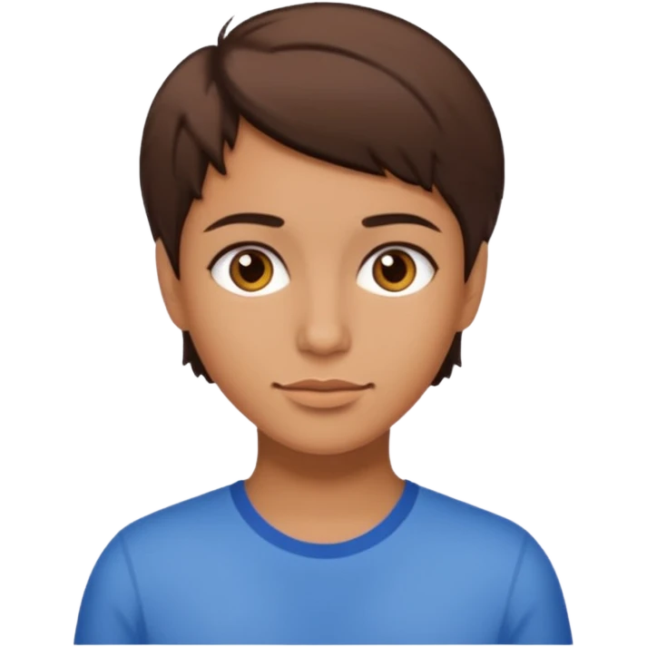 hispanic with short brown hair emoji