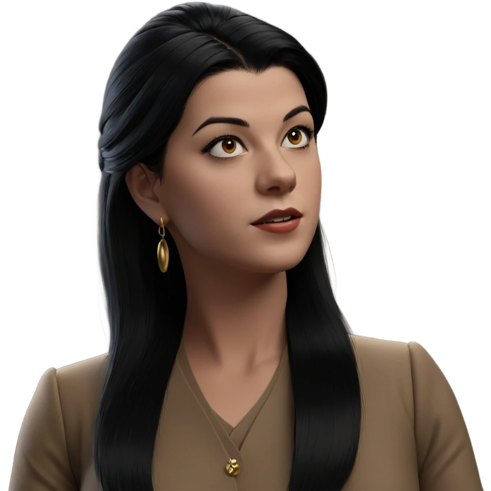 elegant girl with black hair emoji