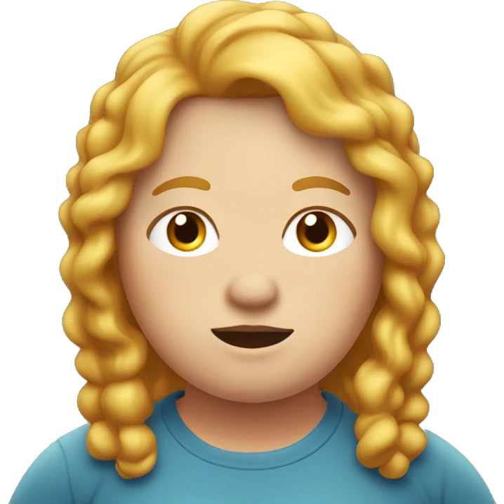Obese, freckled, with golden hair emoji