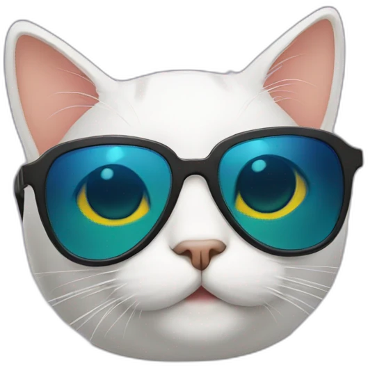 Cat with sunglasses emoji