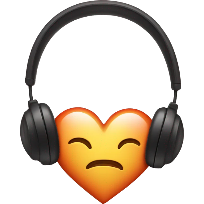 Heart with headphone emoji