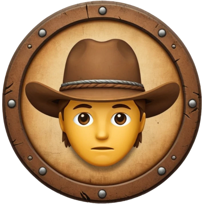  brown western badge emoji