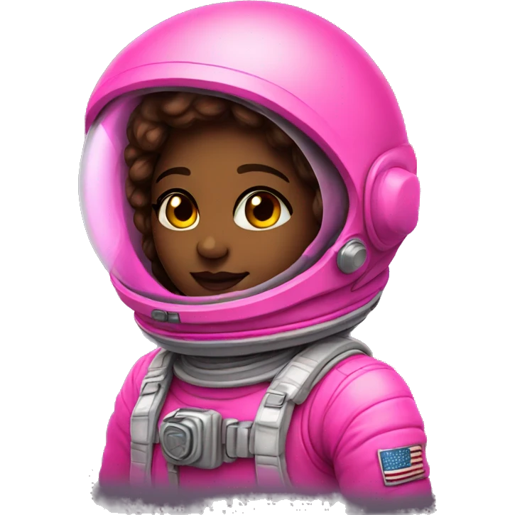 an astronaut neon pink female  emoji