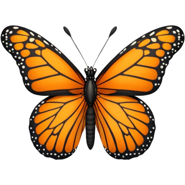 Monarch butterfly emoji