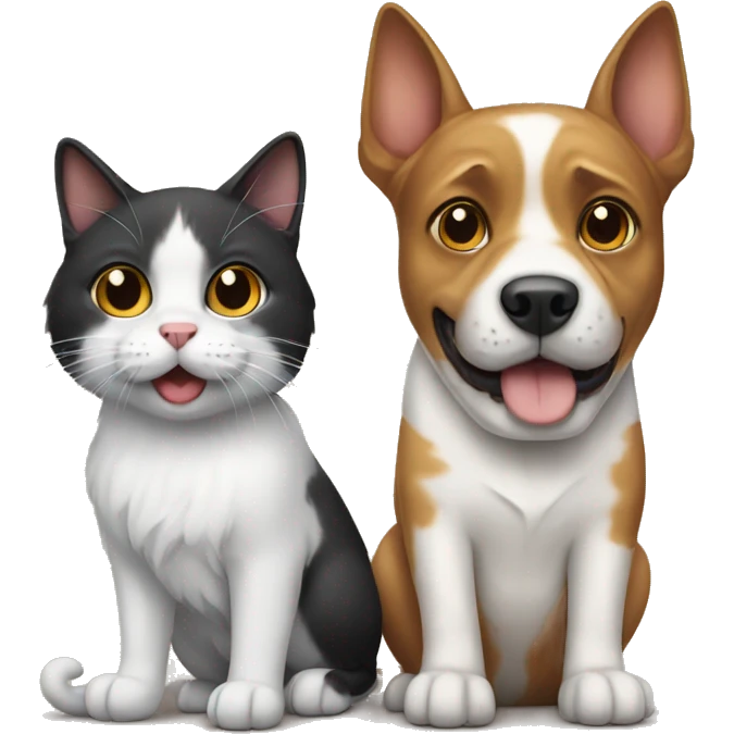 cat and dog emoji