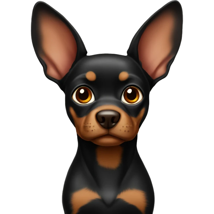 Pincher preto com marrom  emoji