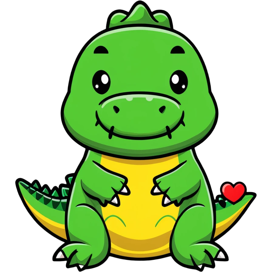 romantic crocodile with heart eyes emoji