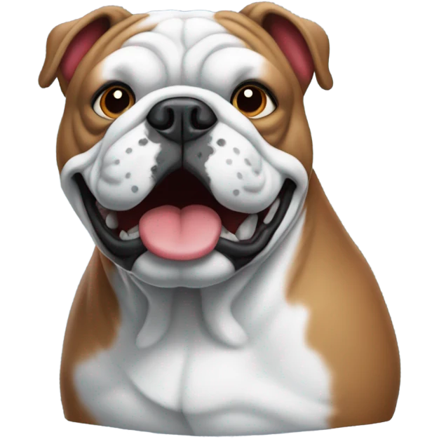 Blue and Red Bull dog emoji