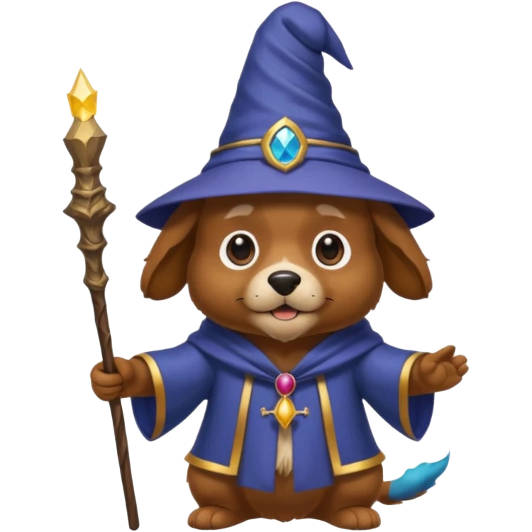 Dog wizard emoji