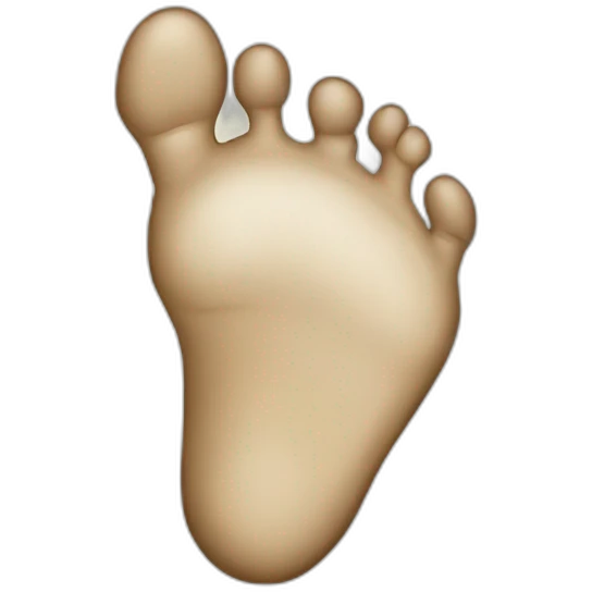 Human foot print emoji