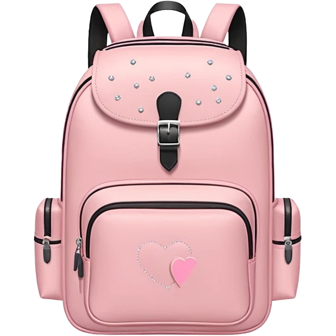 Pack & Go
 travel backpack with small sparkles around it, symbolizing excitement for a new journey. Simple flat style, pastel tones, white background. emoji